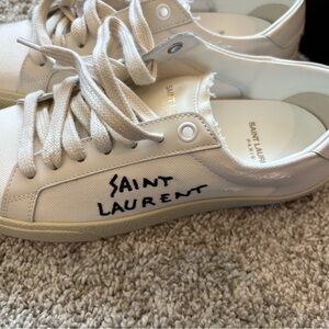 Saint Laurent Off-White Court Sneakers